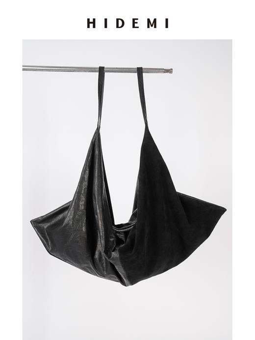 HIDEMI 麂皮拼接牛皮行囊包小号/大号 商品图7