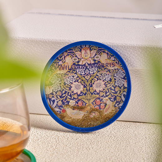 V&A博物馆威廉莫里斯系列 苕茛叶 草莓小偷流沙杯垫 文创礼物 商品图2