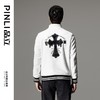 PINLI品立2024春季新款男士立领字母绣花针织夹克外套GD241104039 商品缩略图3