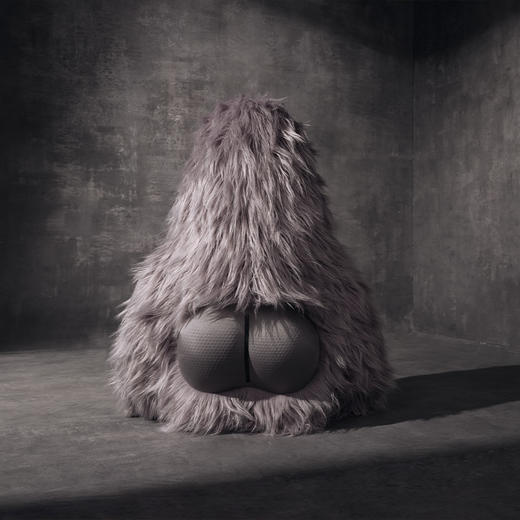 IF SPEAKER 大猩猩音响 灰色 大卫猿猩猩毛绒高保真蓝牙HIFI重低音桌面音响箱 商品图4