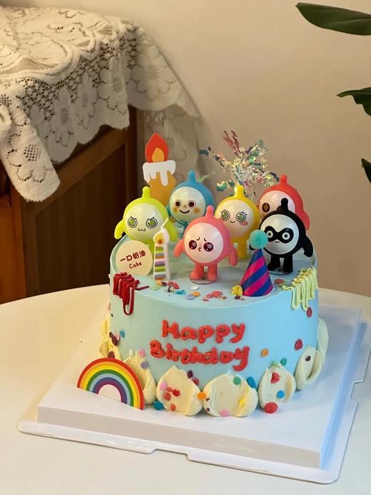 黑巢-蛋仔派对生日蛋糕 商品图0