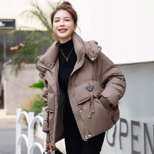 短版羽绒衣女冬季2023新款时尚洋派气质显瘦泡芙感加厚羽绒服轻薄 商品图3