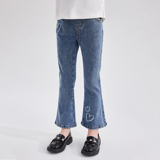 笛莎Deesha 女童裤子2024新款女童牛仔裤 商品图0