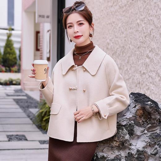 小香风短双面羊毛呢大衣外套女2023新款显瘦气质小个子洋派加绒冬 商品图1
