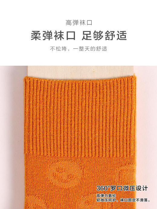 足装秀女新款秋冬丝光羊毛保暖柔软双针暗纹纯色中邦百搭春季女袜 商品图5