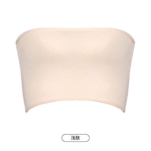 都市丽人抹胸女棉莫背心无罩杯一字抹胸无钢圈无排扣LV4AA3 商品图10