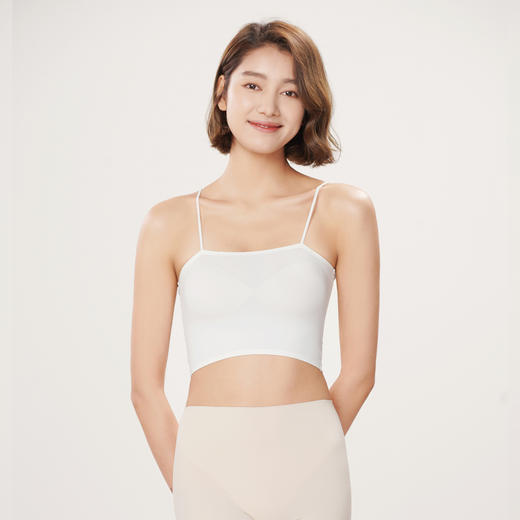 都市丽人吊带背心女锦纶冰丝背心无罩杯丝质吊带背心无钢圈无排扣LV4AA7 商品图1