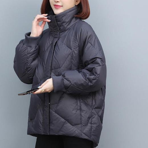 棉服女2023年新款冬季妈妈短款宽松大码加厚羽绒棉袄立领棉衣外套 商品图0