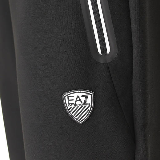 EMPORIO ARMANI 阿玛尼 男士棉质徽标贴花休闲运动裤 黑色 8NPP63 PJ4EZ 1200 商品图2
