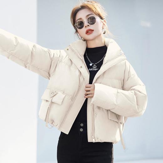 轻薄绗缝羽绒服女款2023年新款冬季短款气质小个子泡芙感面包服外 商品图2