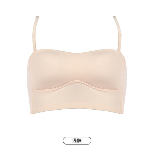 都市丽人抹胸女高弹锦纶背心无尺码半固定杯短抹胸短抹胸无钢圈无排扣LV41A4 商品图8