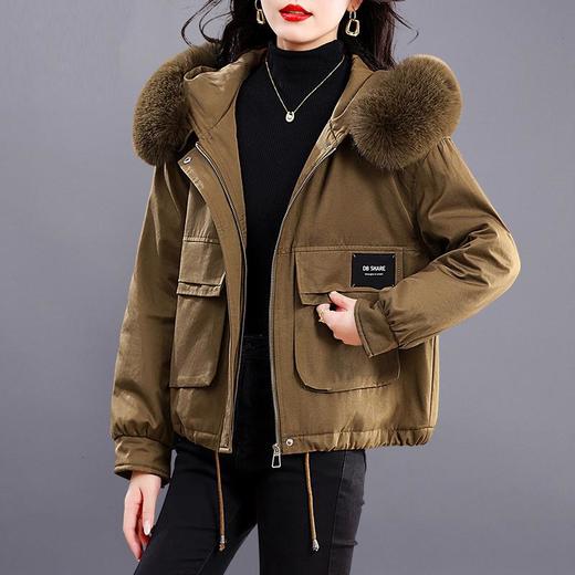 派克服女加绒加厚棉服2023冬季新款小个子短款棉衣外套显瘦小棉袄 商品图0