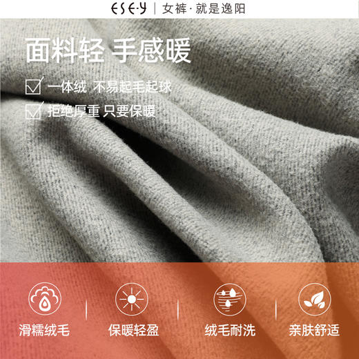 逸阳一字口袋直筒牛仔裤女2024年冬季新款加绒窄版阔腿裤子0638 商品图2