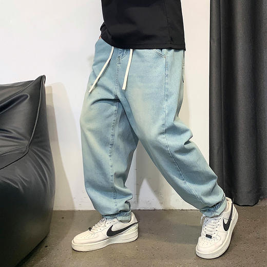 徐太浪美式复古蓝色牛仔裤男春秋新款百搭高级感潮牌潮流直筒裤 商品图2