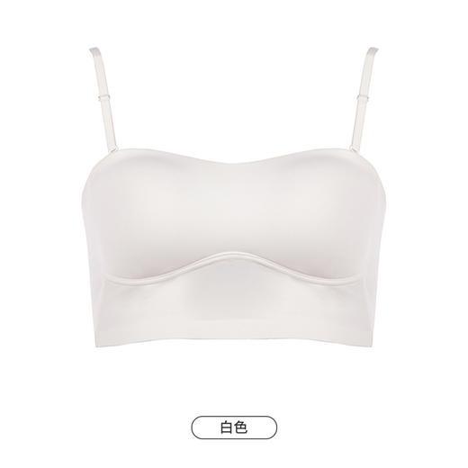 都市丽人抹胸女高弹锦纶背心无尺码半固定杯短抹胸短抹胸无钢圈无排扣LV41A4 商品图9