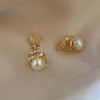 丁摩 倪妮同款天然淡水馒头真珍珠耳钉女气质耳饰无耳洞耳夹4ZF-EAR1255 商品缩略图5