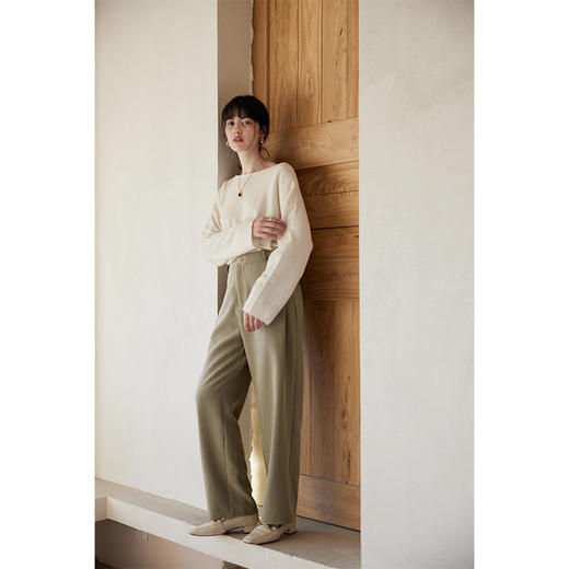 HeyDress宽松阔腿裤女春季高腰直筒休闲裤百搭通勤西装裤萝卜裤子 商品图1