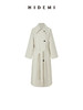 HIDEMI【佟丽娅同款】奶油米极简设计感大翻领斜纹廓形收腰长风衣 商品缩略图10