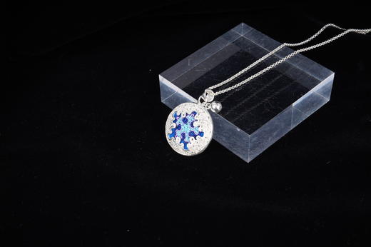 深山集市 飘雪花项链吊坠马尾绣60cm 商品图1