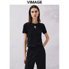 VIMAGE纬漫纪夏季新款时尚百搭打底舒适圆领印花T恤V2102716 商品缩略图3