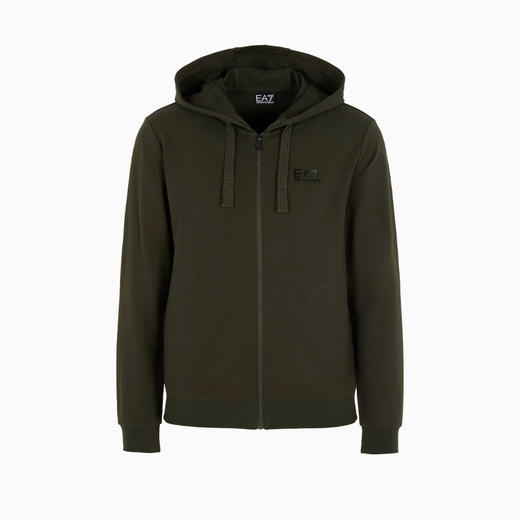 EMPORIO ARMANI 阿玛尼 男士棉质字母徽标贴花连帽卫衣 绿色 8NPM03 PJ05Z 1845 商品图0