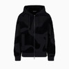 EMPORIO ARMANI 阿玛尼 男士超大号莫代尔拉链连帽运动外套 黑色 6R1MF9 1JUWZ 0999 商品缩略图0