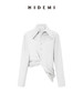 HIDEMI 极简设计感不对称扭结收腰短款衬衫 商品缩略图8