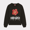 【一】KENZO 高田贤三 女士棉质大海棠花徽标印花长袖卫衣 黑色 FD52 SW036 4ME 99J 商品缩略图0