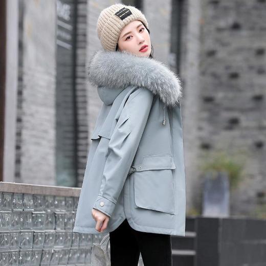 派克服羽绒服女短款2023年冬季新款小个子气质时尚白鸭绒显瘦外套 商品图3