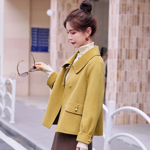 小香风短双面羊毛呢大衣外套女2023新款显瘦气质小个子洋派加绒冬 商品图2