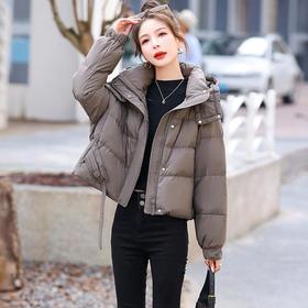 短款羽绒服女2023冬新款小个子欧货时尚休闲宽松加厚白鸭绒面包服