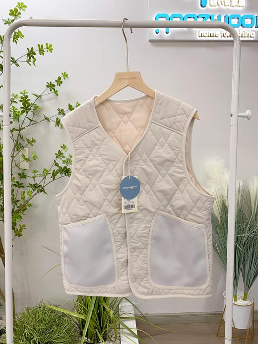 松植屋秋冬季女款轻薄绵羊毛保暖背心马甲短款开衫马夹百搭显瘦不臃肿 清仓秒杀款不支持退换！ 商品图2