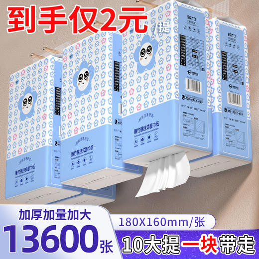 大包悬挂抽取式卫生纸家用提挂式抽纸擦手纸厕纸大包平板纸巾1包 商品图0