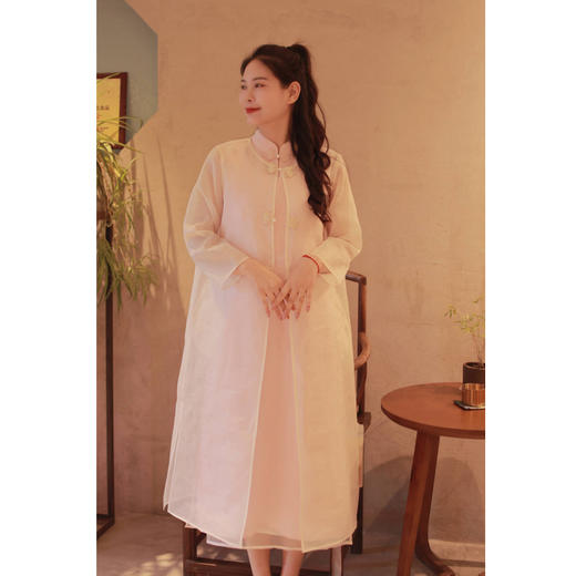 【2026东衣作】【韶光春色系列】开衫裙（24707164山矾） 商品图1