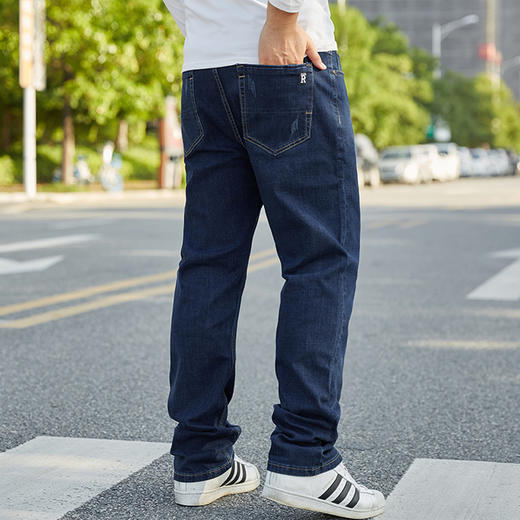 【特大码】【新款DMR】大依优型大码男装直筒牛仔裤弹力加肥加大号宽松长裤舒适胖子裤子夏季 商品图3