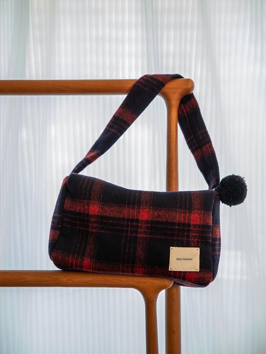 格子双面呢腋下包 AB645123D 商品图0