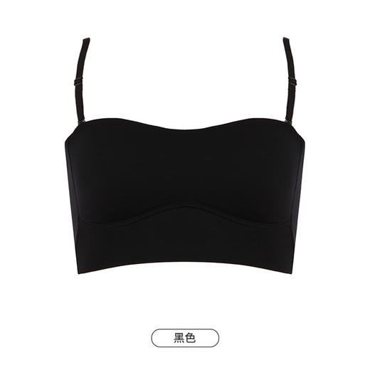 都市丽人抹胸女高弹锦纶背心无尺码半固定杯短抹胸短抹胸无钢圈无排扣LV41A4 商品图10