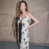 EITIE爱特爱春季新品复古轻薄印花吊带连衣裙7307025 商品缩略图1