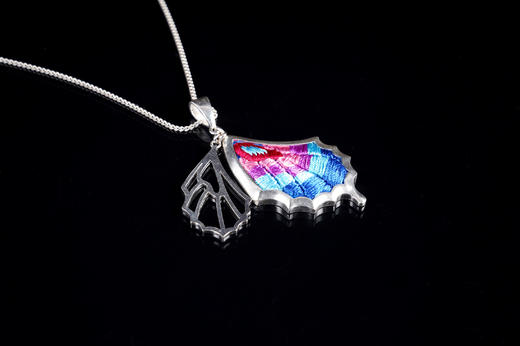 深山集市 蝶衣吊坠项链44cm 商品图4