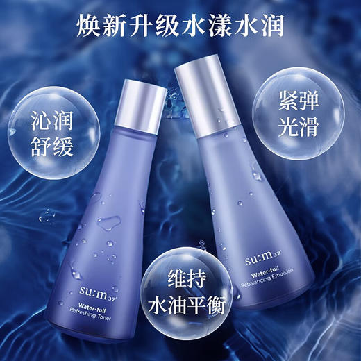 SUM:呼吸蓝惊喜水分新版两件套（水170ml+乳120ml+洁面40ml+面霜10ml+水乳20ml） 商品图1