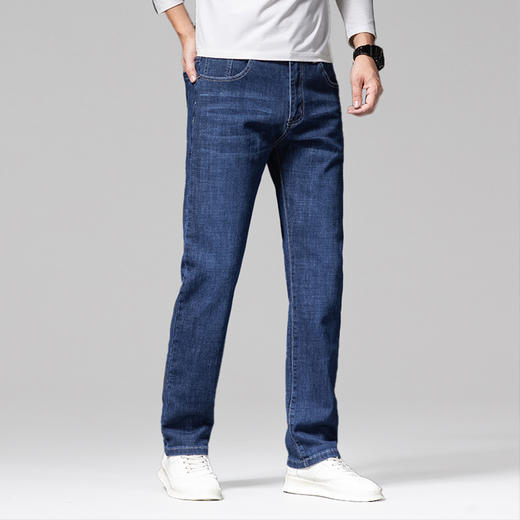 【新款DYG】大依优型大码牛仔裤直筒长裤男舒适弹力休闲商务简约百搭加肥加大男装 商品图3