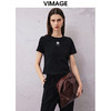 VIMAGE纬漫纪夏季新款时尚百搭打底舒适圆领印花T恤V2102716 商品缩略图0