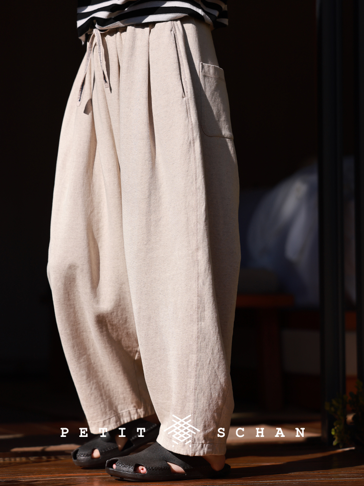 PETIT SCHAN小闪 CLO#101 nothing无一物  亚麻棉混纺针织面料休闲裤/打坐裤