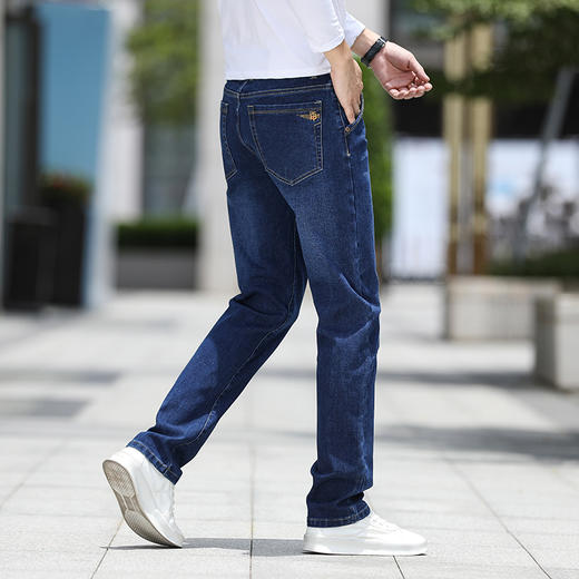 【Q】【新款DYG】大依优型大码牛仔裤直筒长裤男舒适弹力休闲商务简约百搭加肥加大男装 商品图3