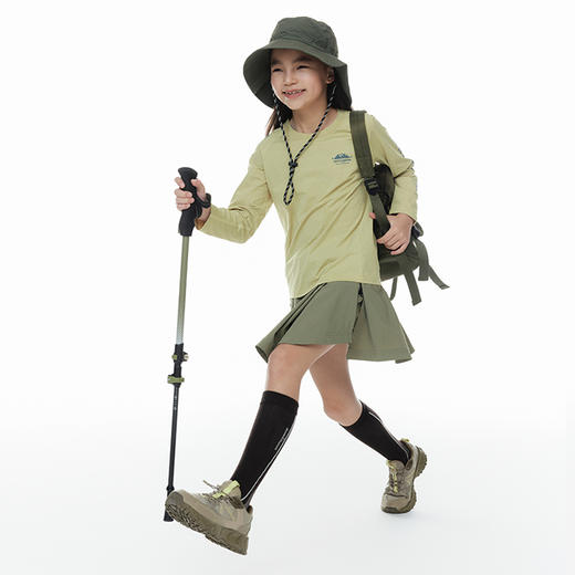 onmygame女童半身裙休闲运动户外百褶裙儿童裙裤一体短裙 商品图3