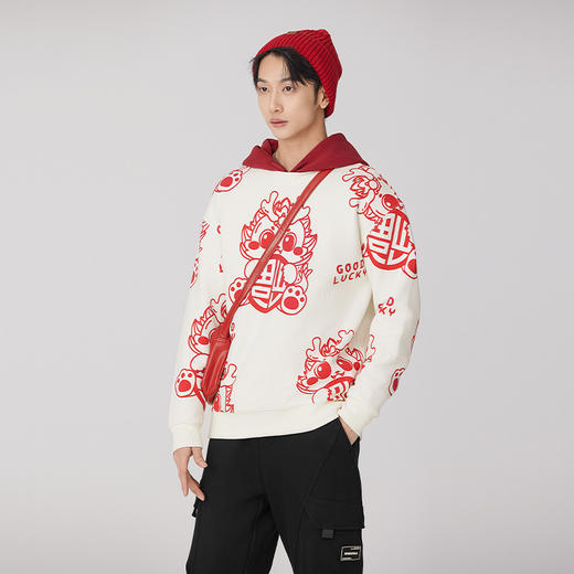 【断码清仓】HX 秋冬季圆领卫衣趣味生肖龙元素时尚潮流新年必备/C106410009101/02 商品图5