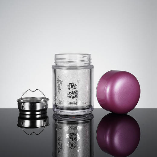 子佩集S999银【秀雅】杯摆件【DLBJB031】纯银内胆-粉色泡茶杯2401 商品图4