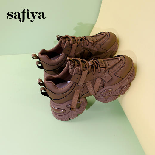 Safiya/索菲娅2025春季 潮流街头透气网面减震增高运动老爹鞋SFD1112461 商品图0
