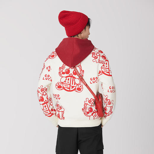 【断码清仓】HX 秋冬季圆领卫衣趣味生肖龙元素时尚潮流新年必备/C106410009101/02 商品图6