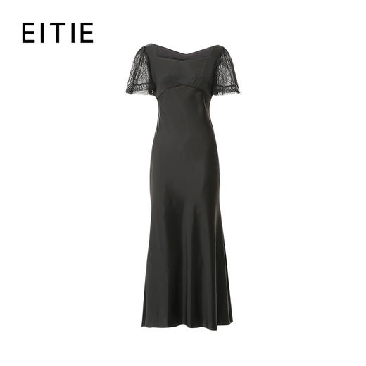 EITIE爱特爱春季新款洋气气质高腰显瘦礼服连衣裙长裙7377006 商品图5